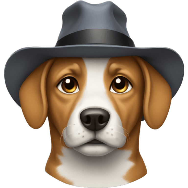 Dog wearing hat emoji