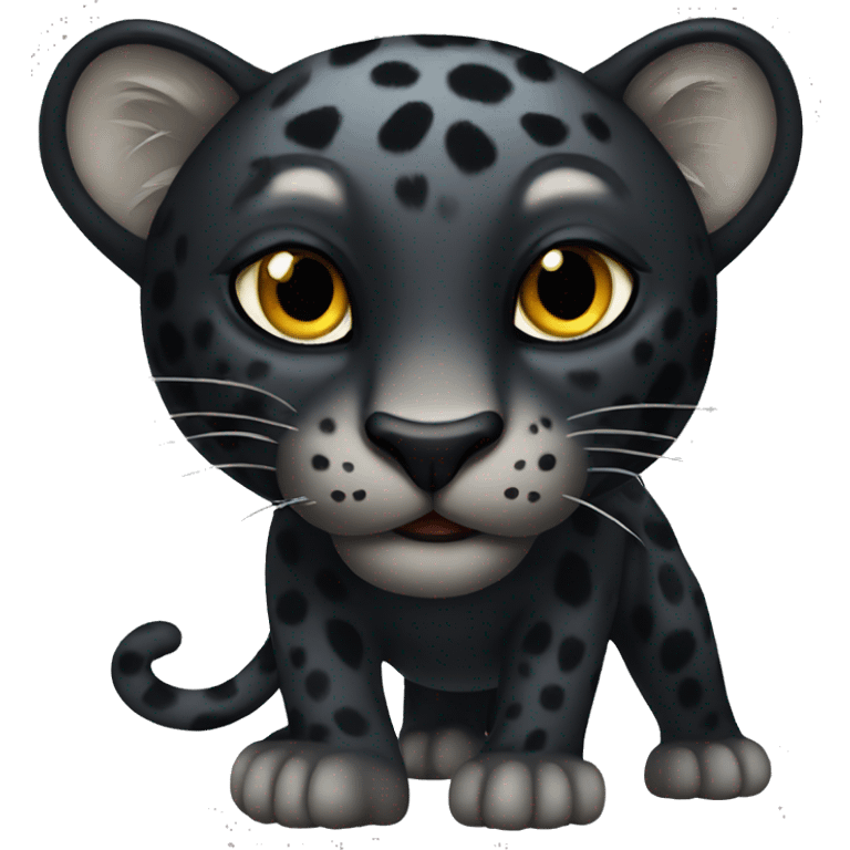 winged black leopard emoji