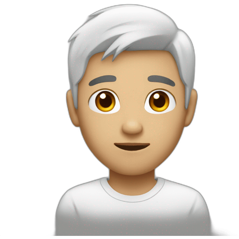 half asian half white 21 year old man emoji