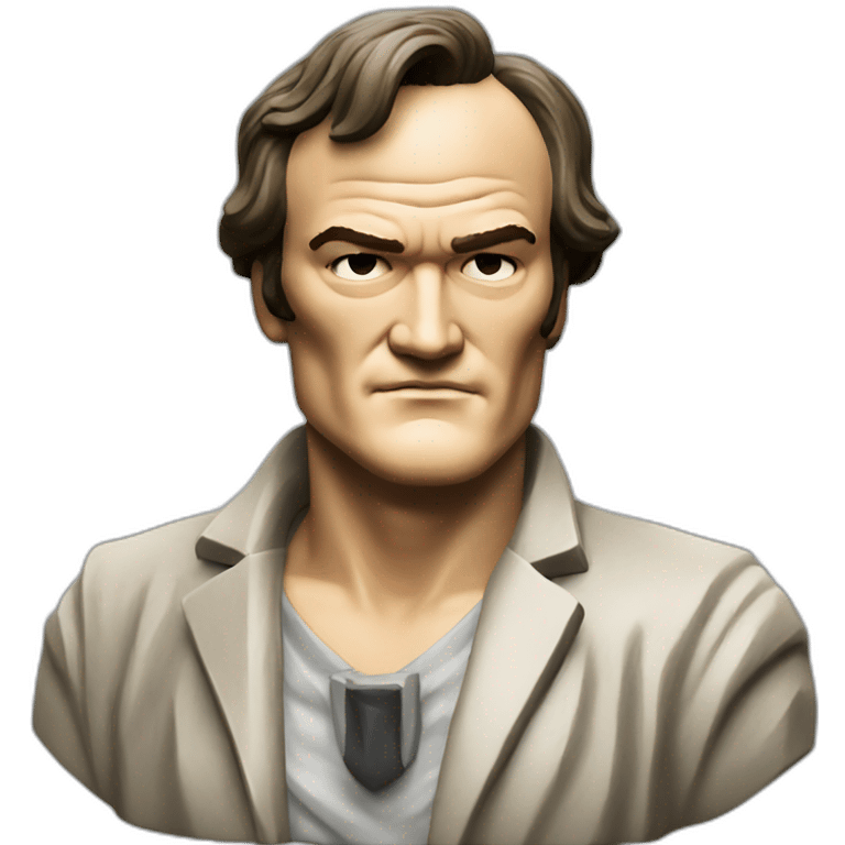 stone statue of quentin tarantino emoji