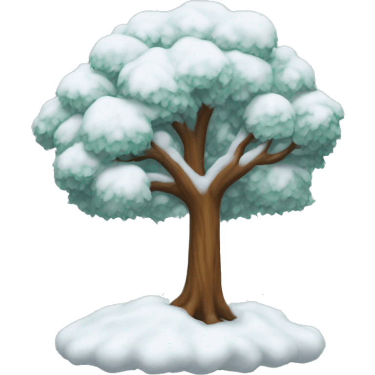 Tree with snow in it  emoji