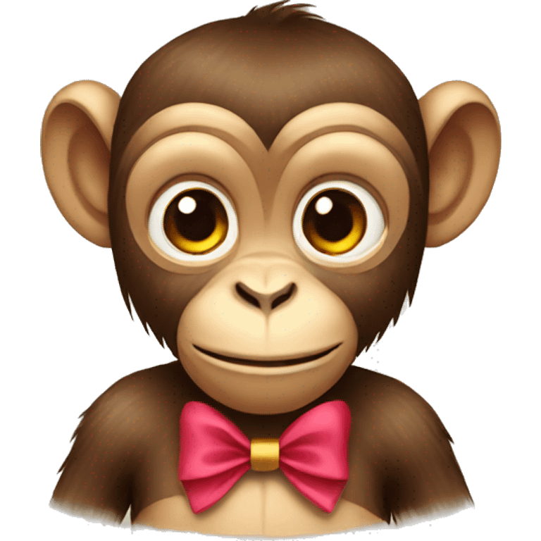 Monkey wearing bow emoji