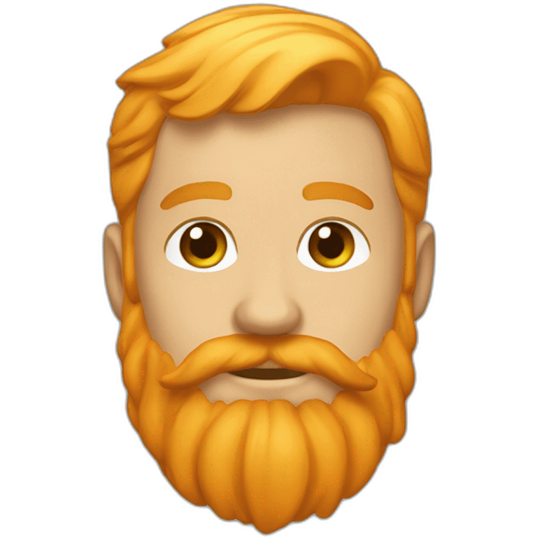 travailleur vetement orange barbu blond emoji