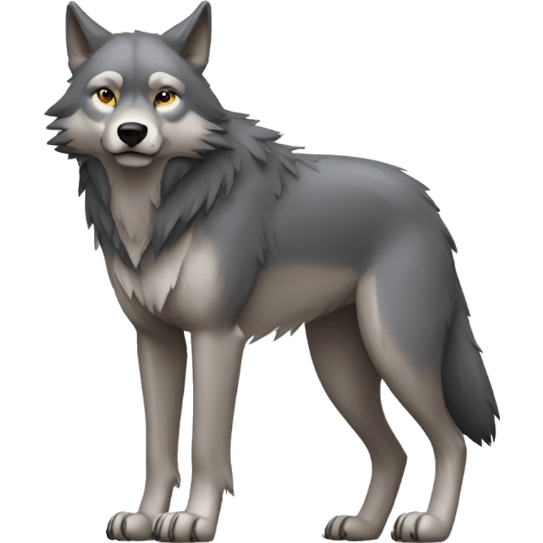 Wolf Body standing pose  emoji