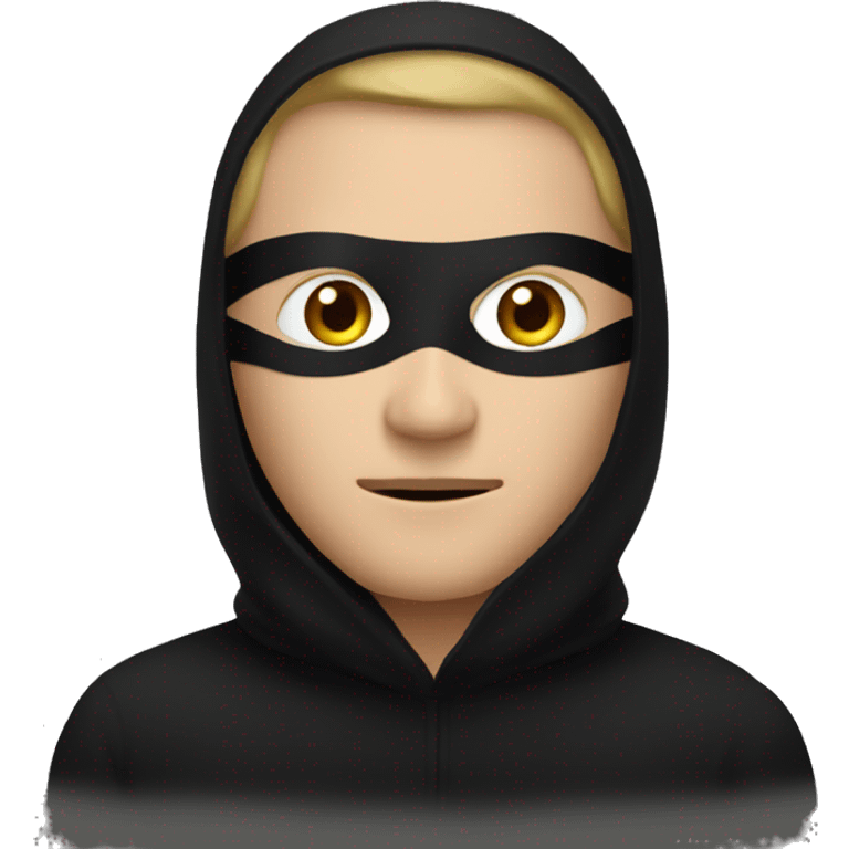 white man in a black balaclava emoji