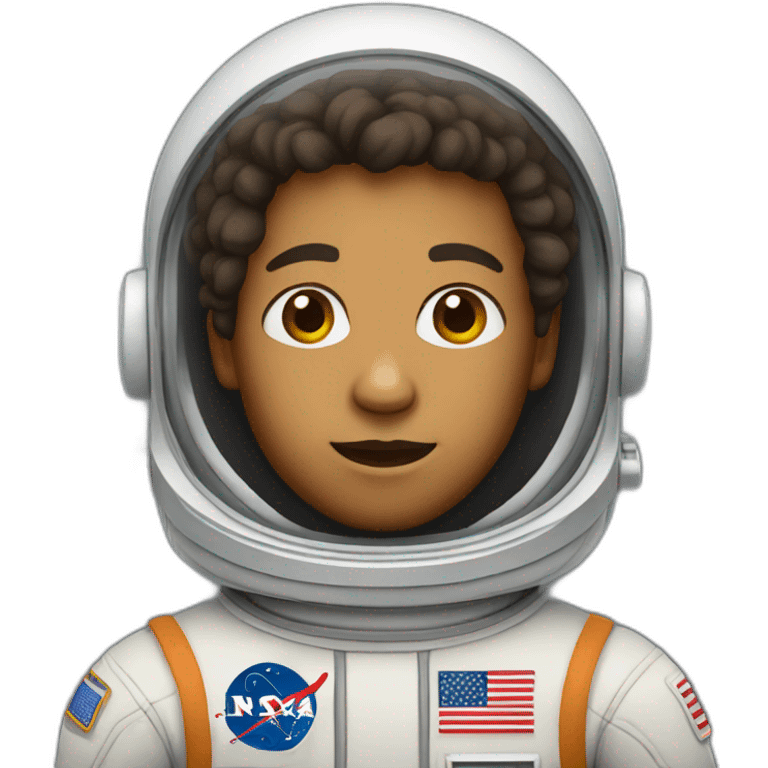 head of an astronaut with olive skin color emoji