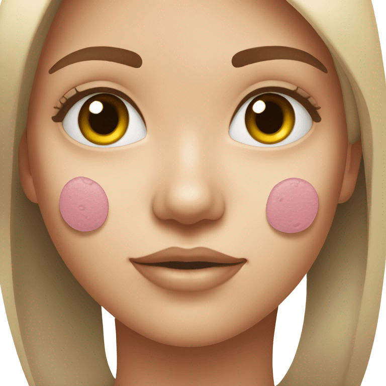 Pimple patch on girl’s face  emoji