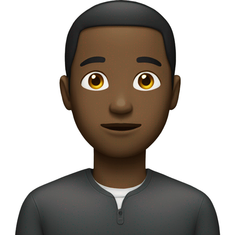 black man say silence emoji