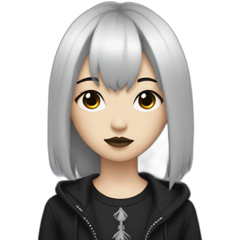 Asian goth emoji