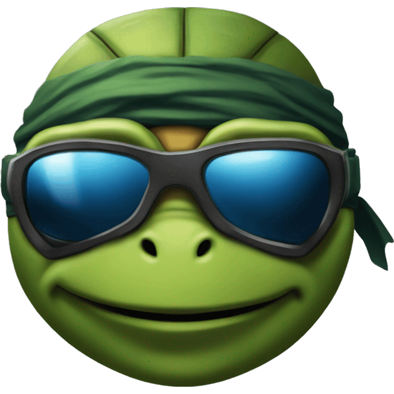 Ninja turtle with sunglasses  emoji