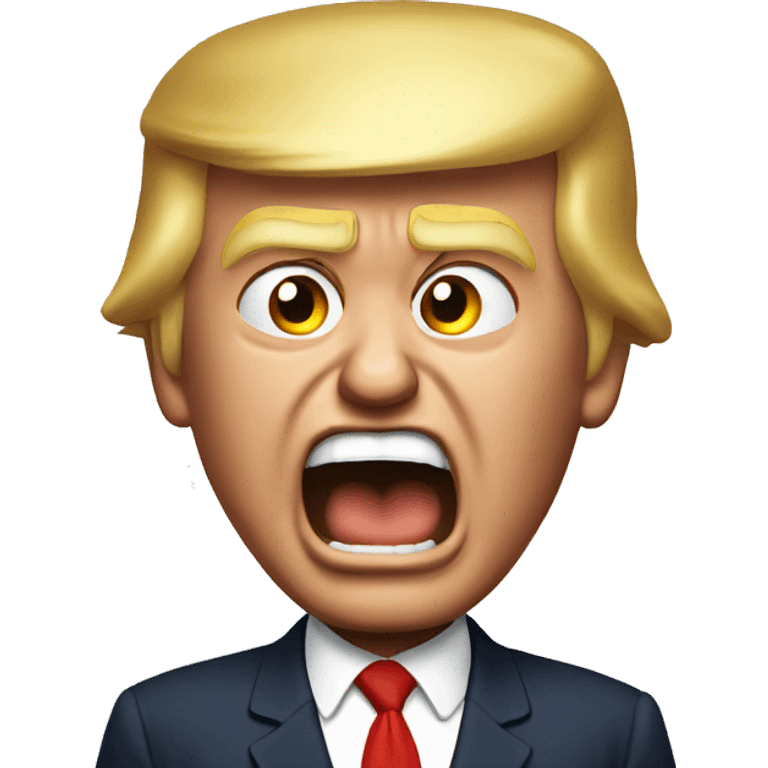 Donald trump  yelling emoji