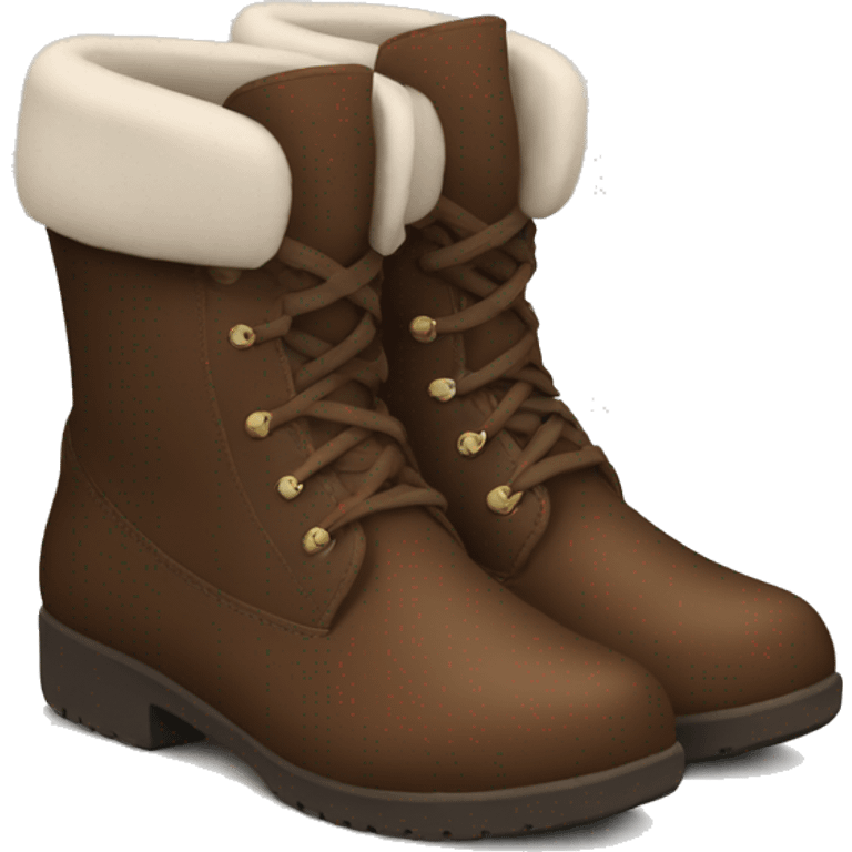 cozy brown ankle boots for winter emoji