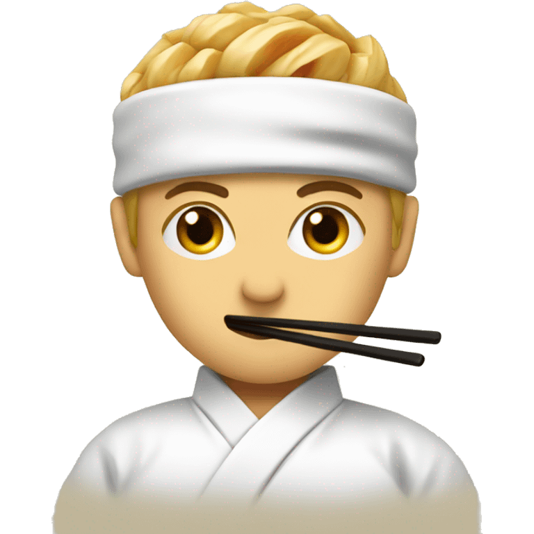 karate person eating sushi emoji