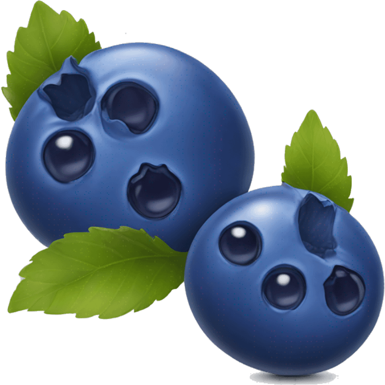 Two pairs of blueberry emoji