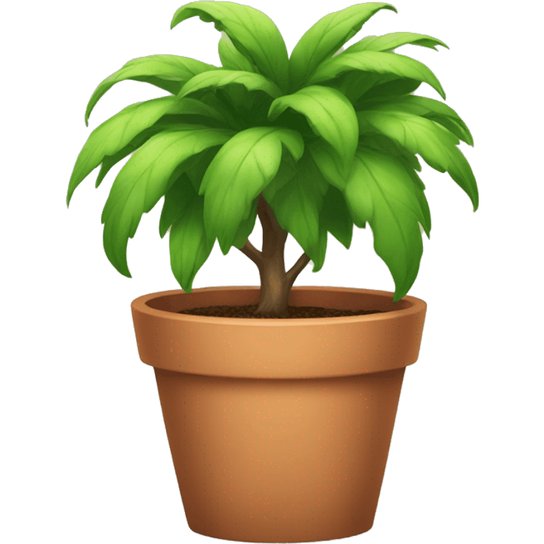 potted plant under the house roof emoji