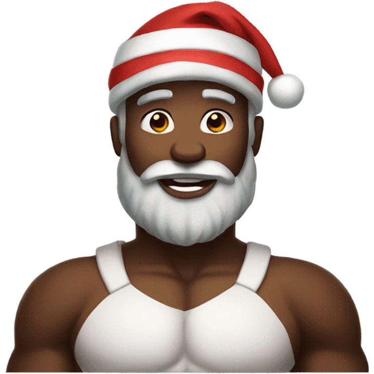 Buff black santa emoji