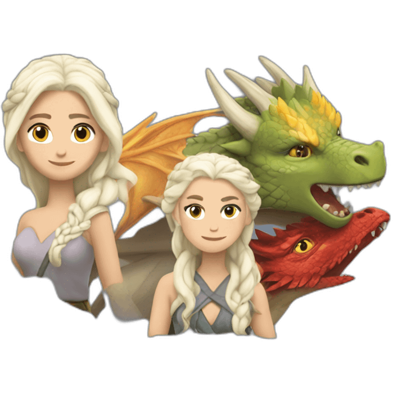 Daenerys Targaryen and the Three Dragons emoji