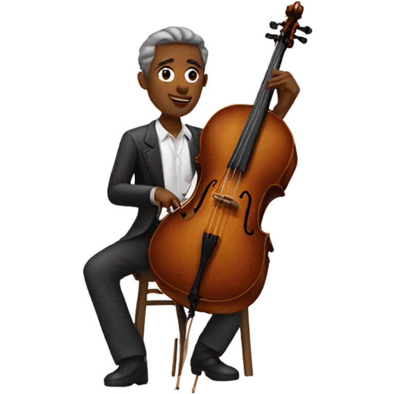 Benz playing cello emoji