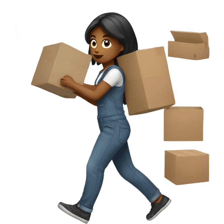 girl moving furniture  emoji