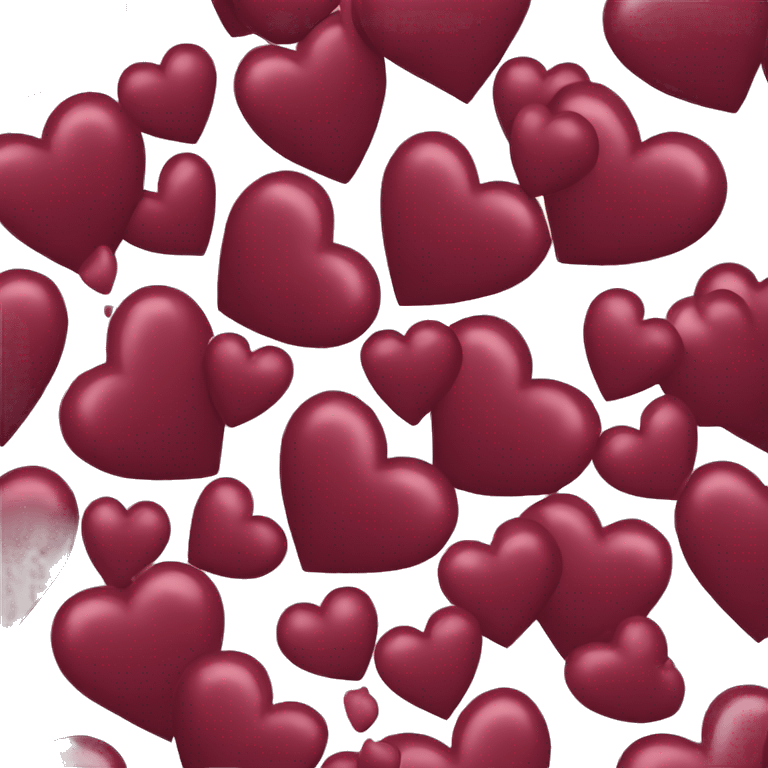 Wine red color heart emoji