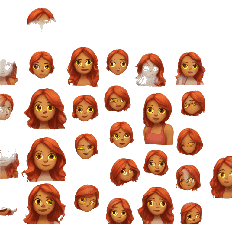 girl red head emoji