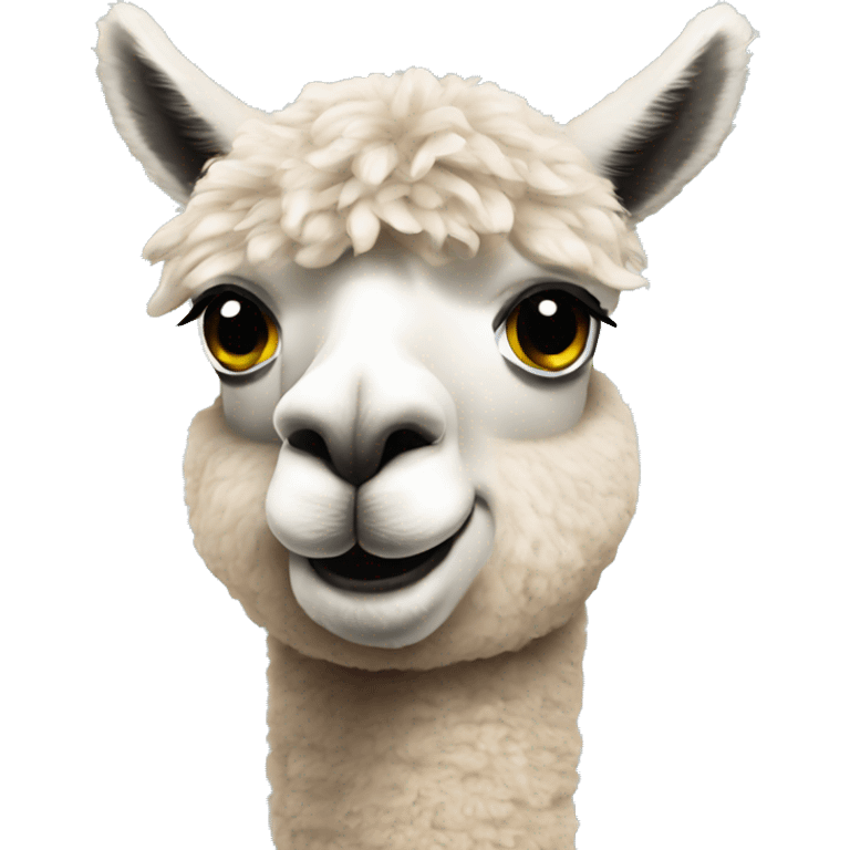 Full size alpaca with heaf emoji