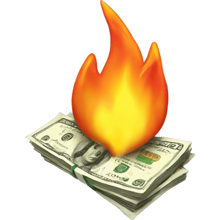 flame with cash emoji