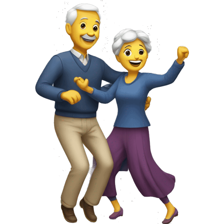 Old couple dancing emoji