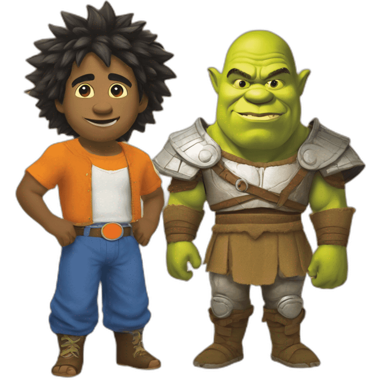 Shrek and goku emoji