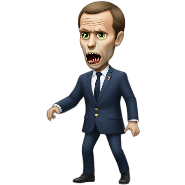 zombie macron pockets the euros emoji