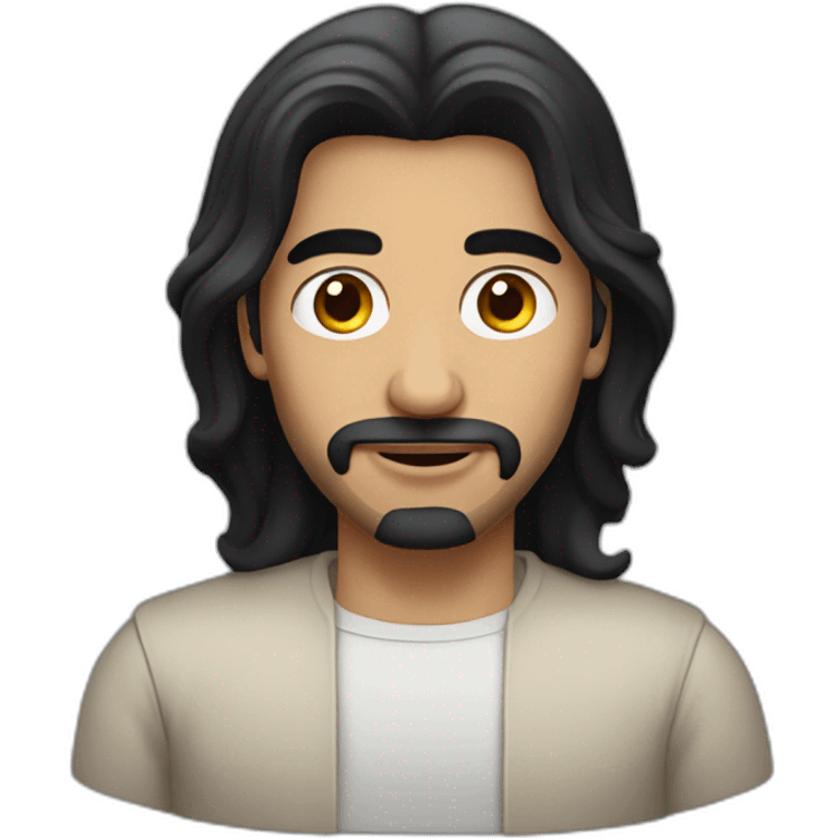 middle eastern man with long black hair emoji