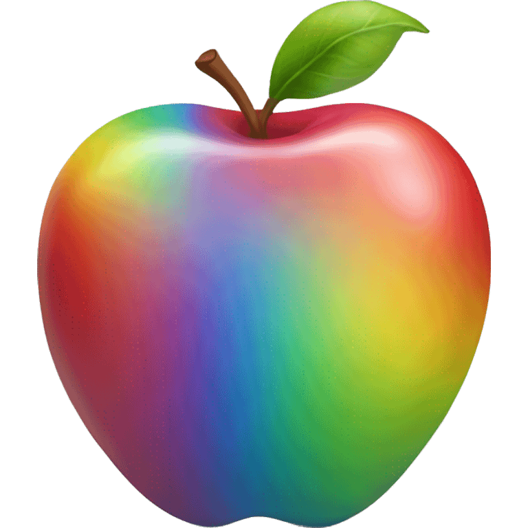 Rainbow apple emoji