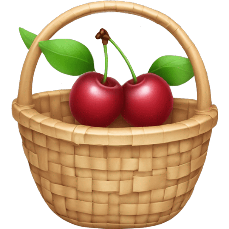 Cherry and vanilla basket emoji