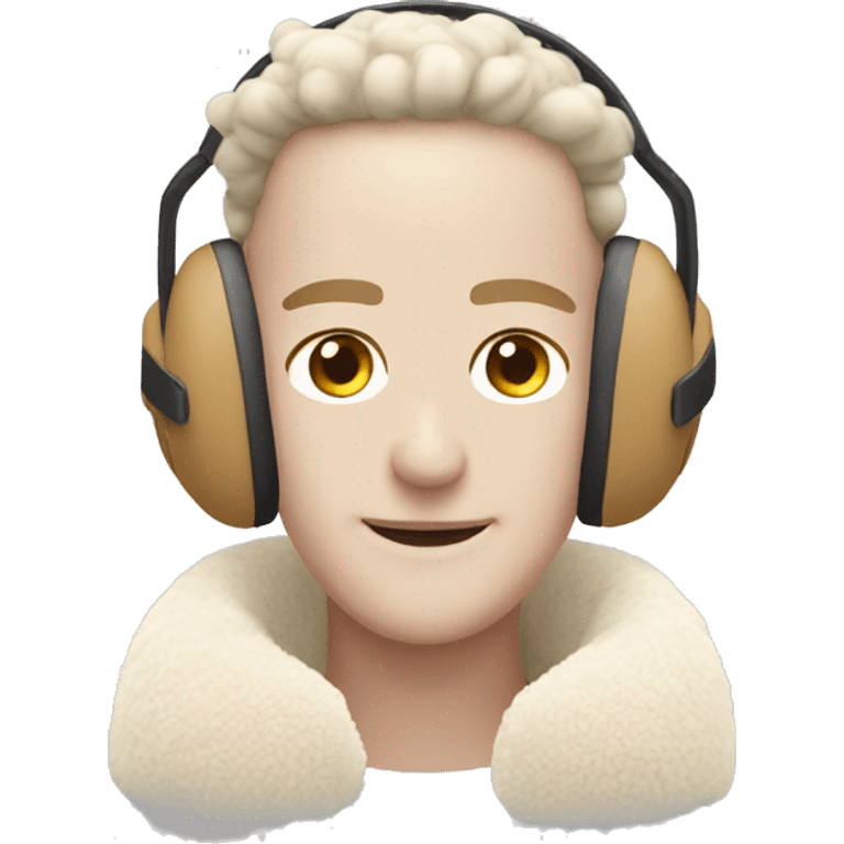 beige sherpa earmuffs emoji