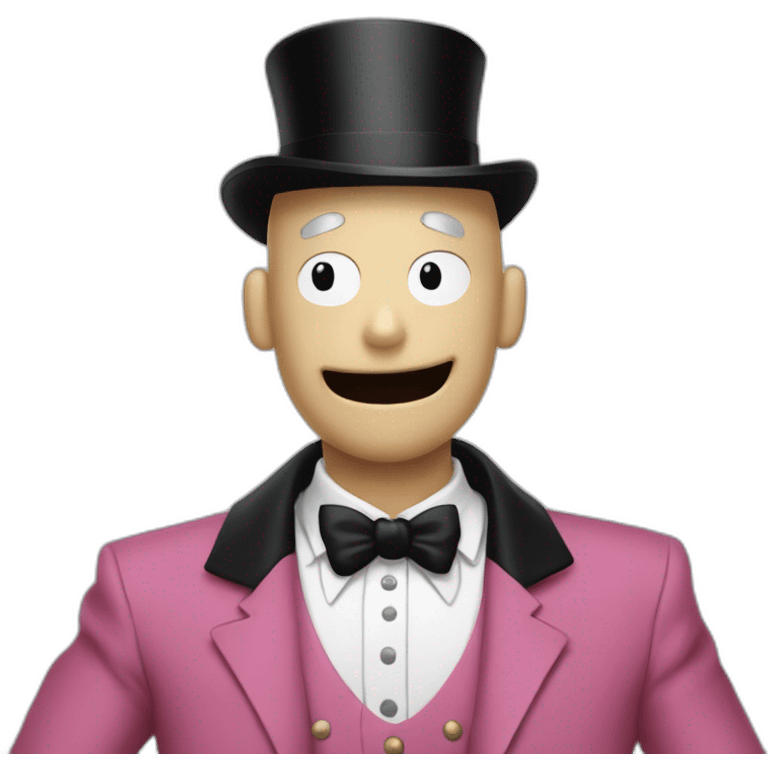 one punch man dressed as the monopoly guy emoji