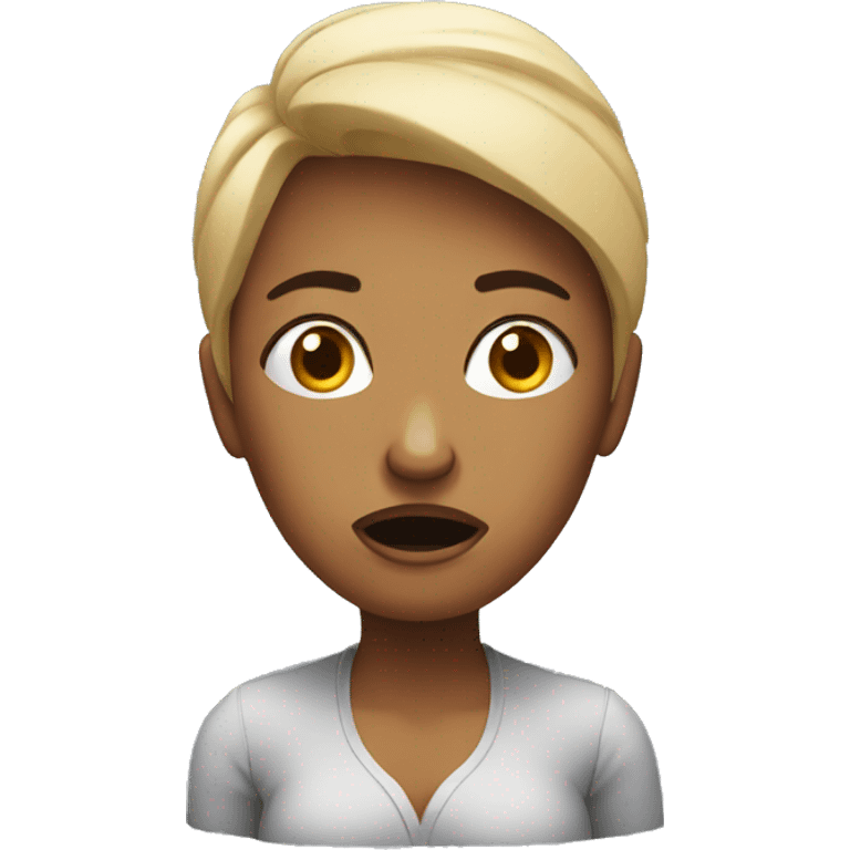 woman very stressed emoji