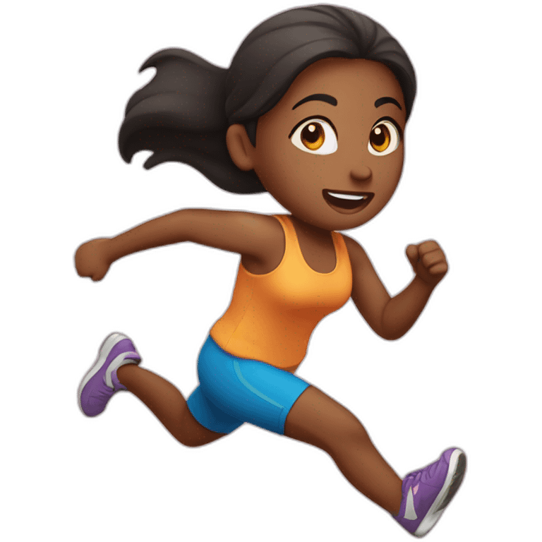 A girl running emoji