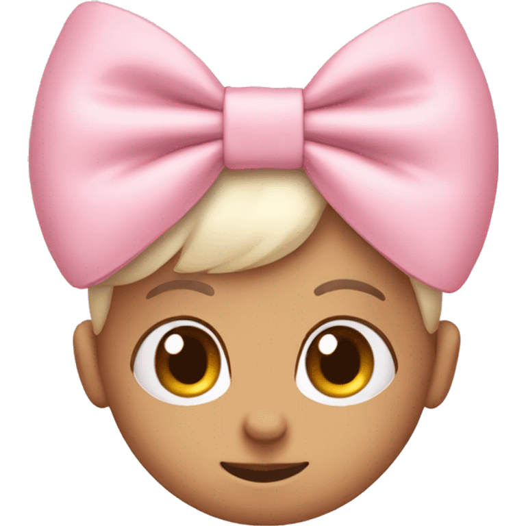 Pastel pink big bow emoji