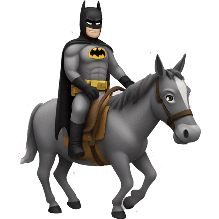 Batman riding a donkey emoji