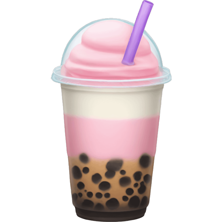 a simple bubble tea without face emoji