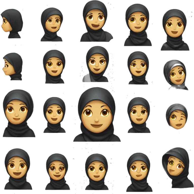 woman, hijab, toque emoji