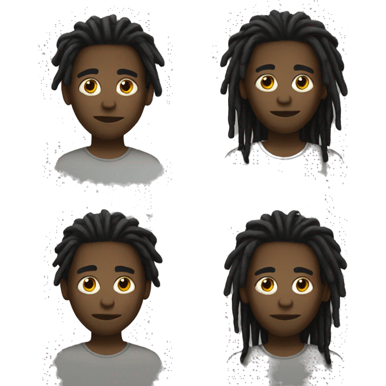 black boy with dreads emoji