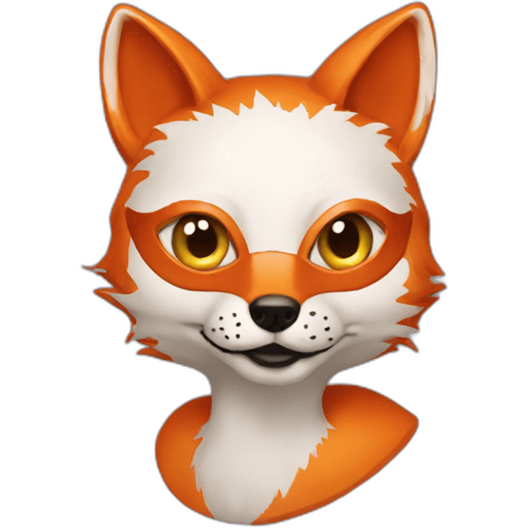 Fox with a Venitian mask emoji