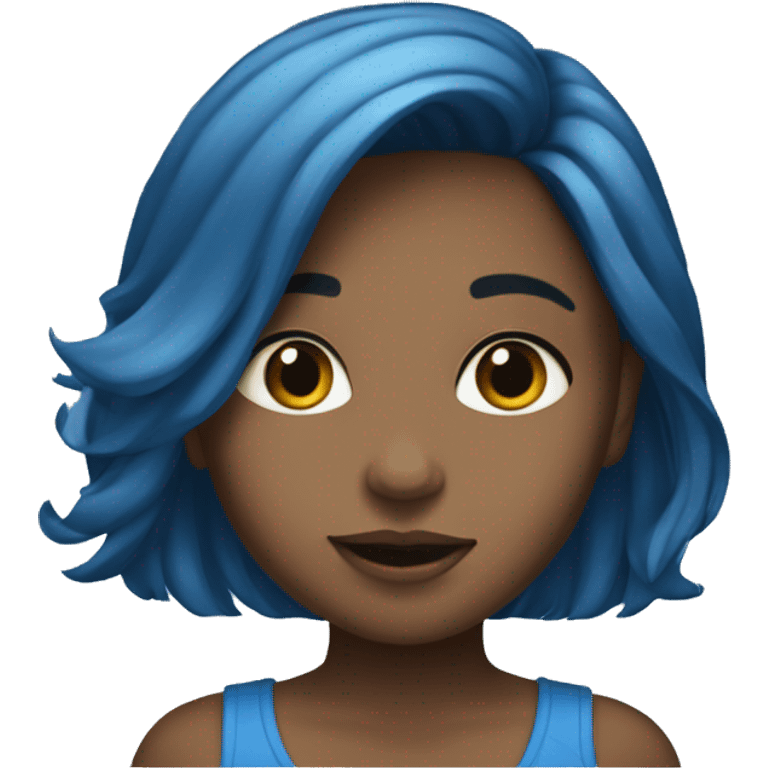 Blue hautes Girl  emoji