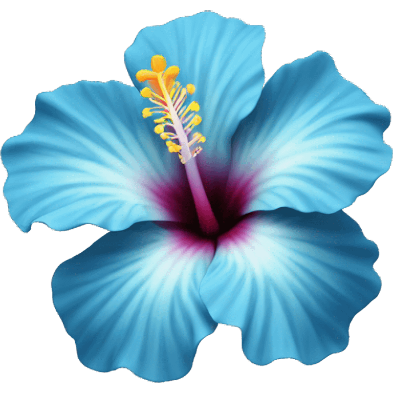 blue hibiscus flower  emoji