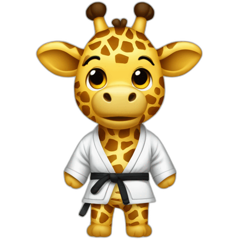 Giraffe wearing jiujitsu emoji