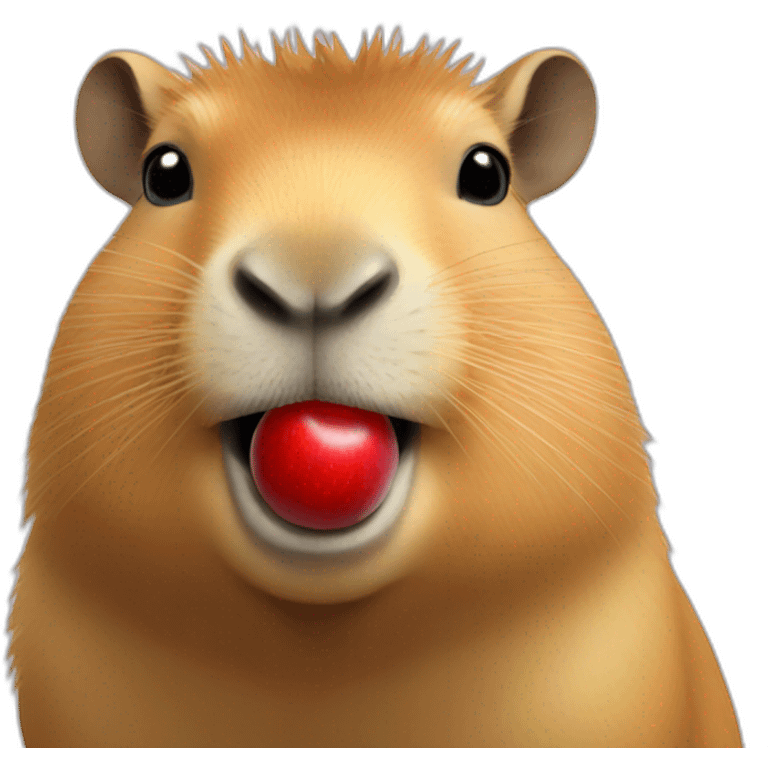 Capybara eat apples  emoji