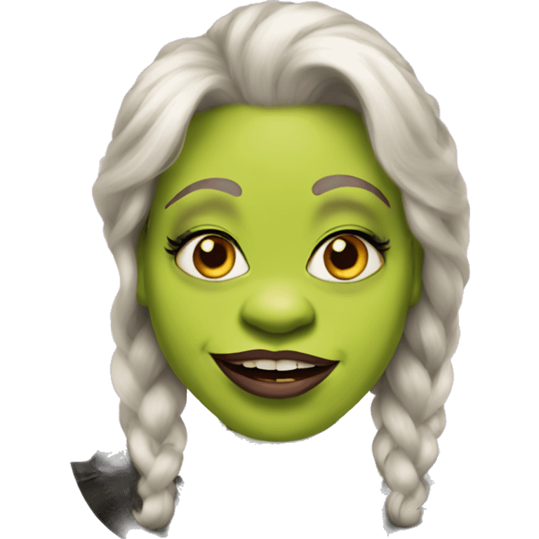 shrek as a drag queen emoji