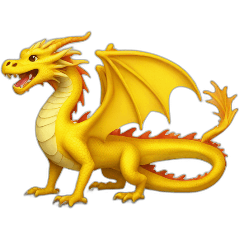 Yellow dragon emoji