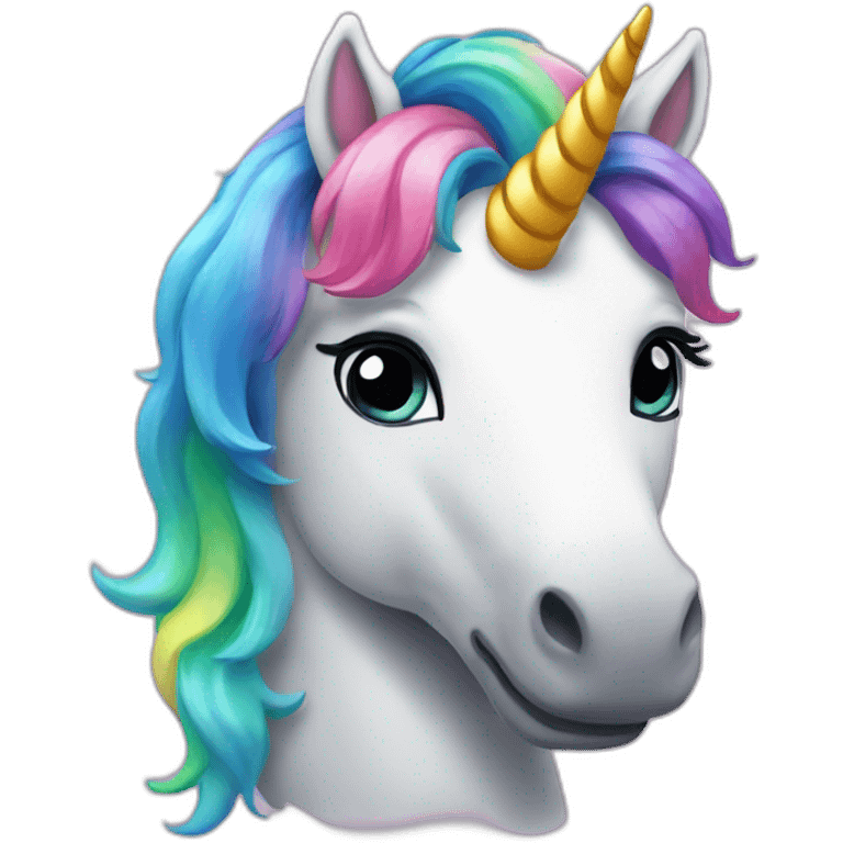 Rainbow unicorn emoji